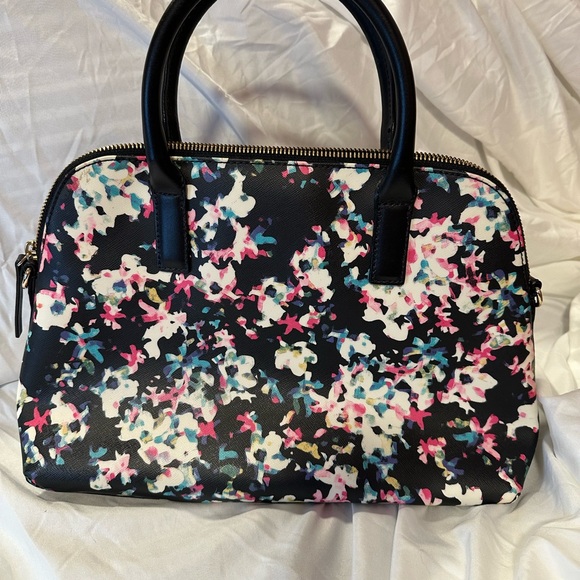 Kate Spade Black Floral Brightwater Dr Rachelle Satchel - Picture 2 of 16